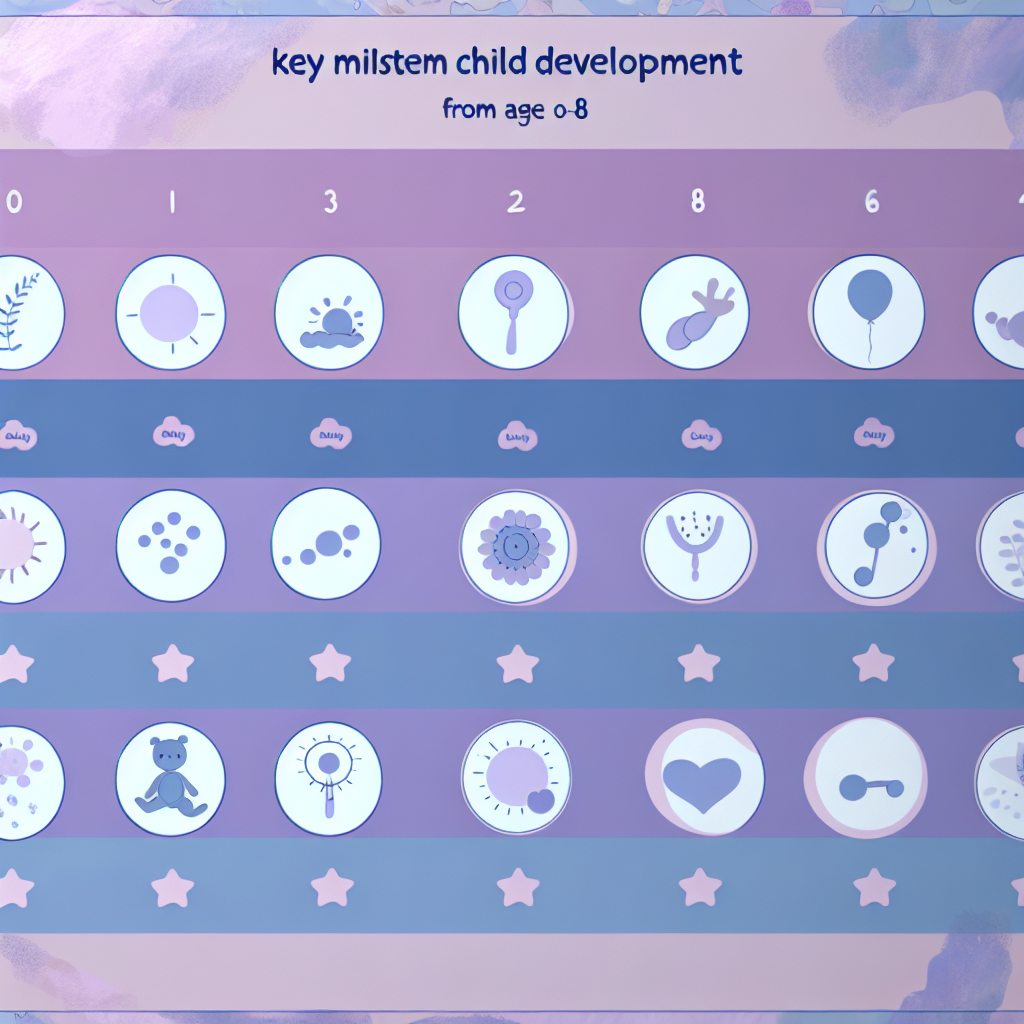 A calming visual representation of child development milestones, featuring soft purples and blues.