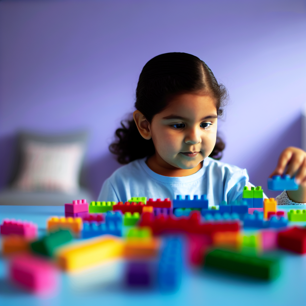 A young child exploring nature, displaying curiosity and creativity, with calming soft purples and blues in the background.