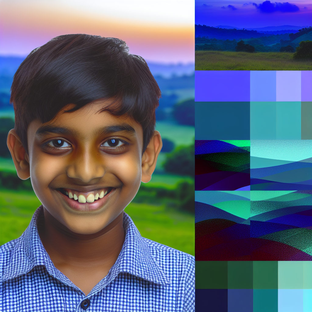 Child Achieving a Task Independently A child achieving a task independently, radiating confidence and pride in a peaceful setting with calming hues.